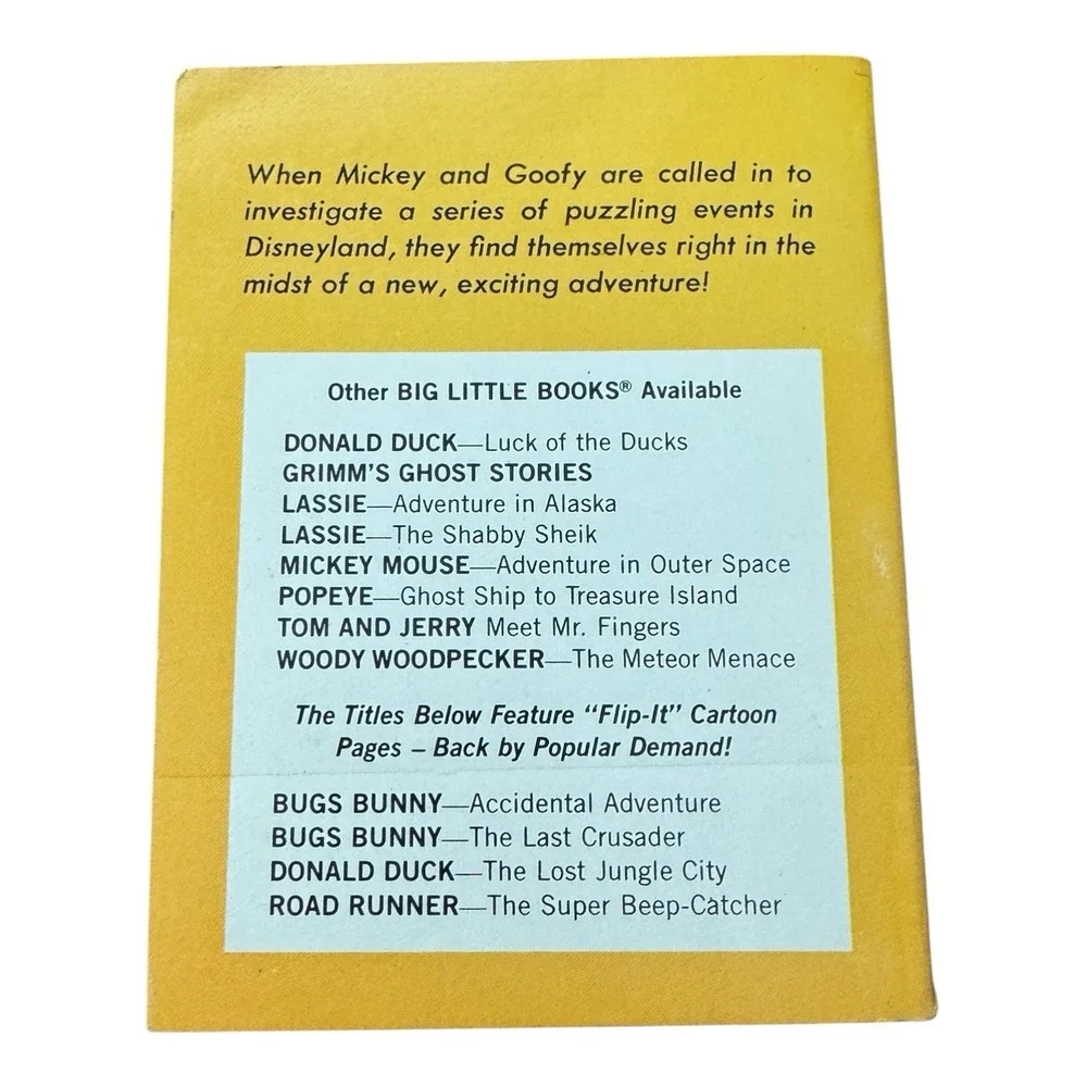 Mickey Mouse Mystery At Disneyland Whitman Little Big Book